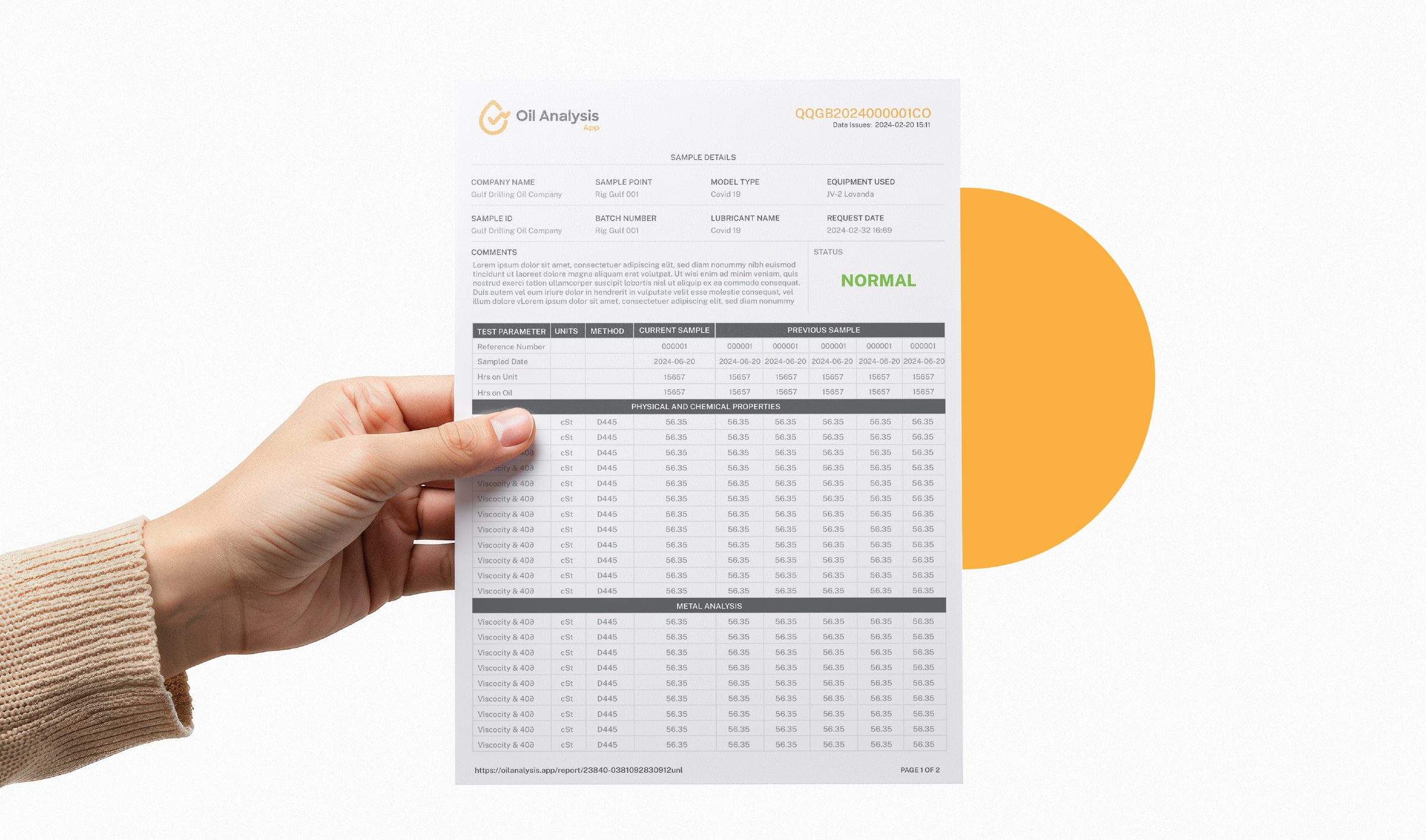 Oil Analysis App Report